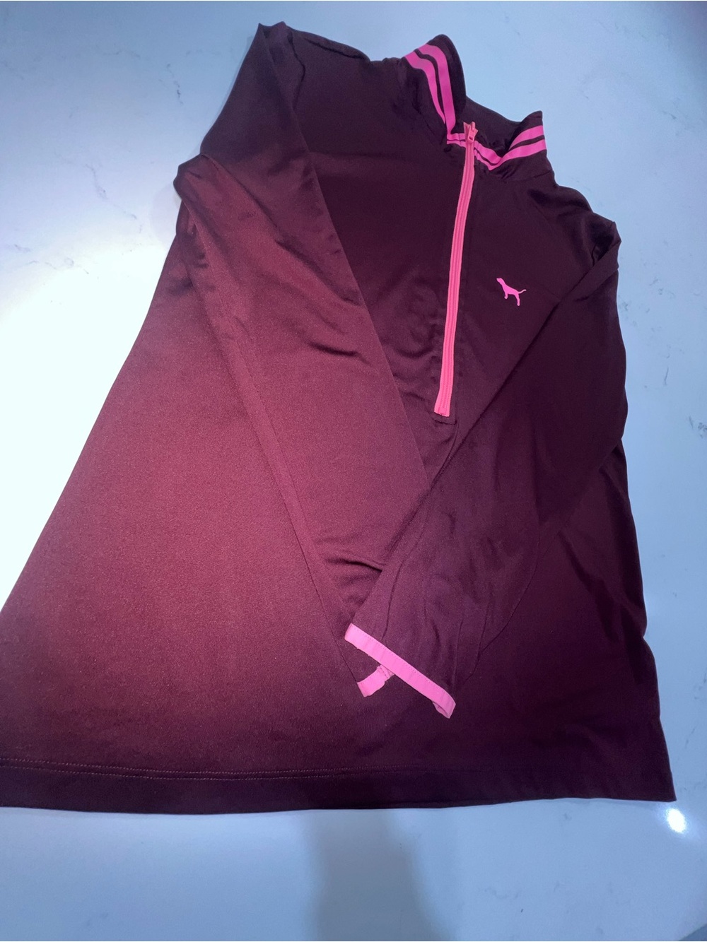 PINK Quarter-Zip Pullover size L